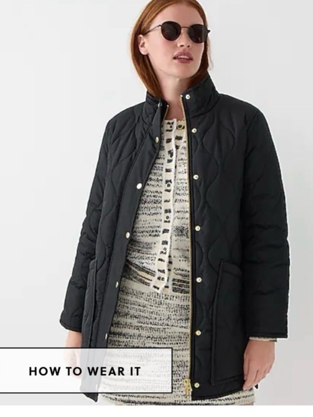 EUC JCrew Quilted Jacket size M